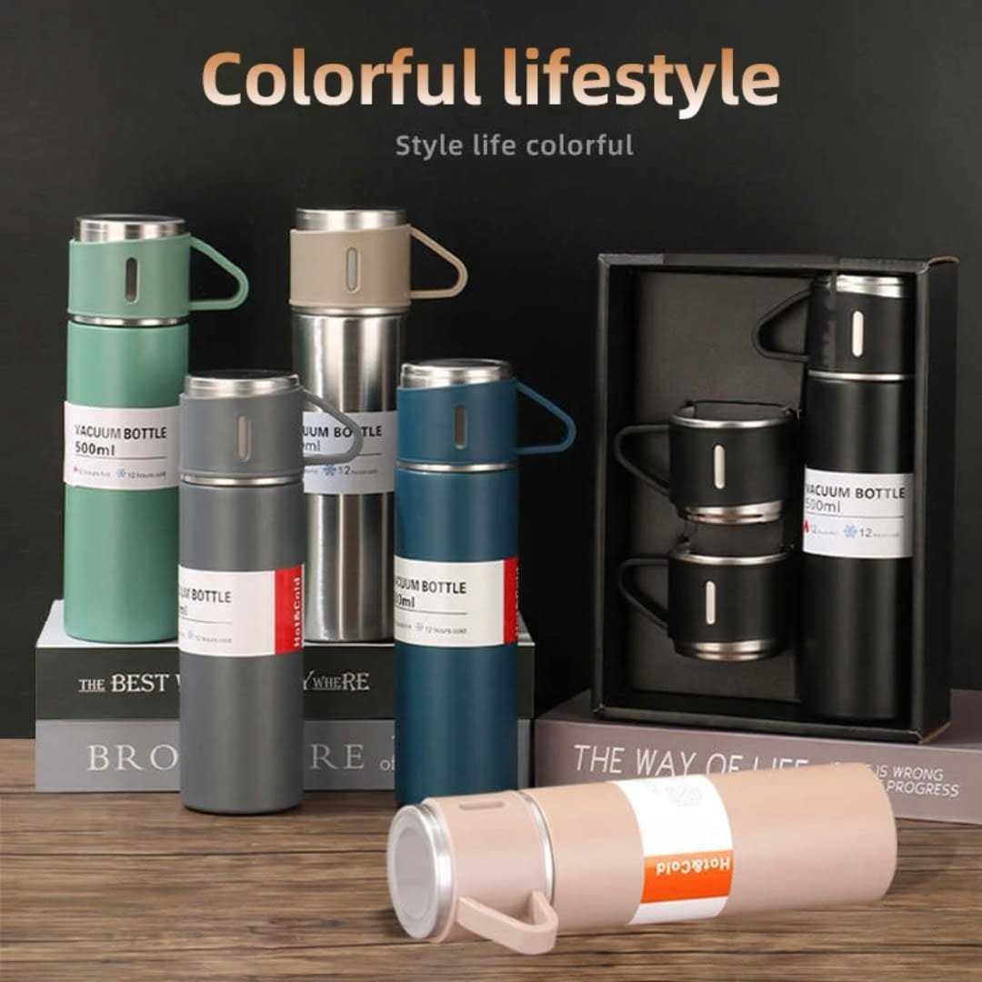 Portable flask carafe for hot drinks
