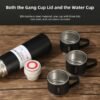 Portable flask carafe for hot drinks