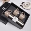 Portable flask carafe for hot drinks