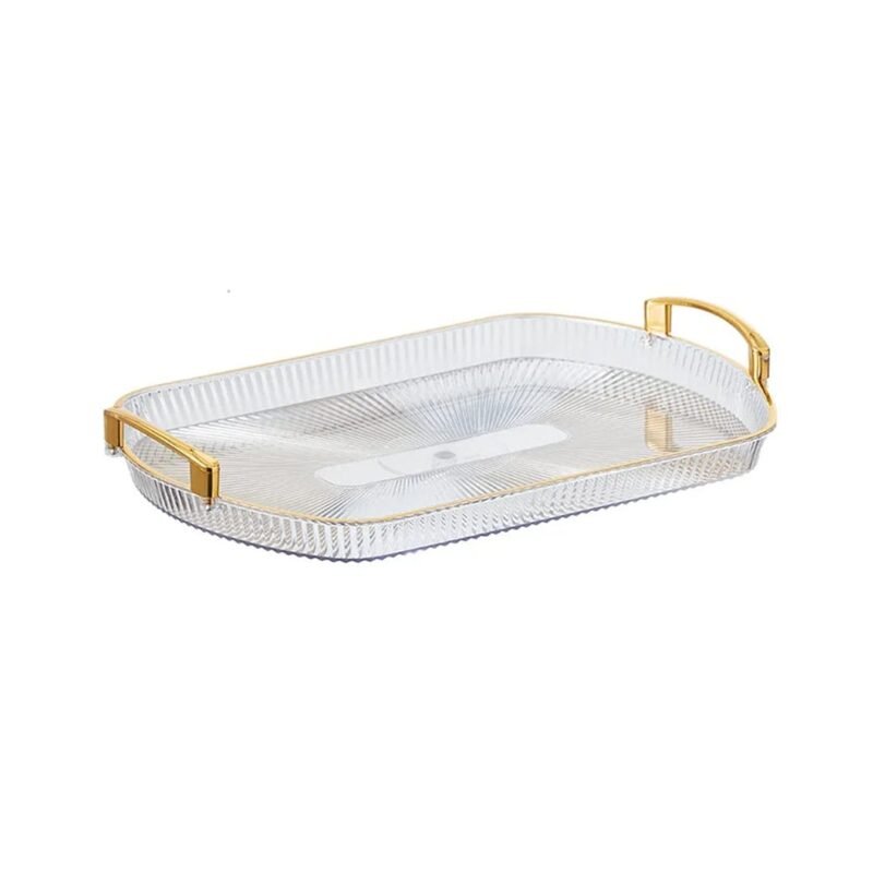 Gold-rimmed serving tray