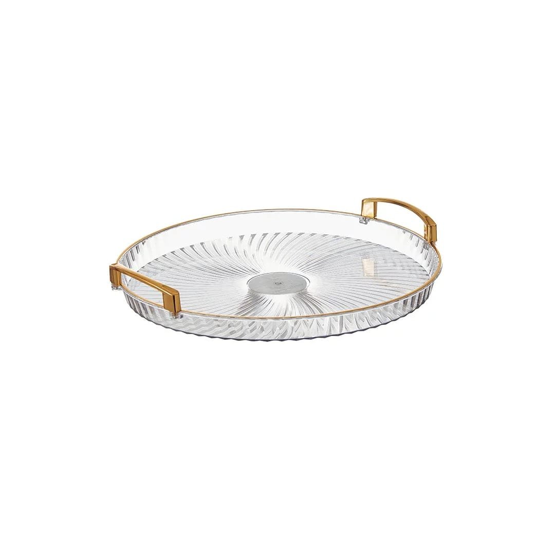 Gold accent serving tray for home décor