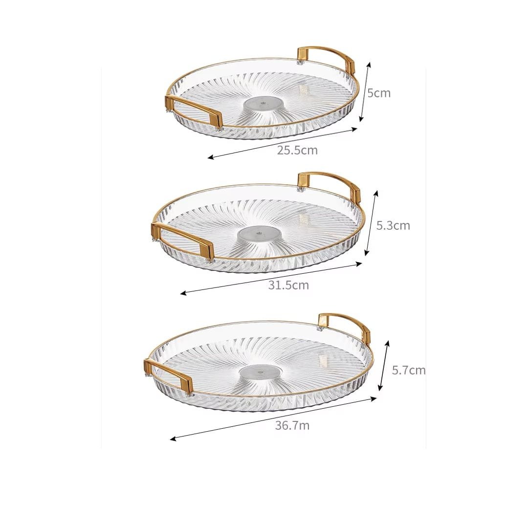 Elegant gold-rimmed tray for weddings