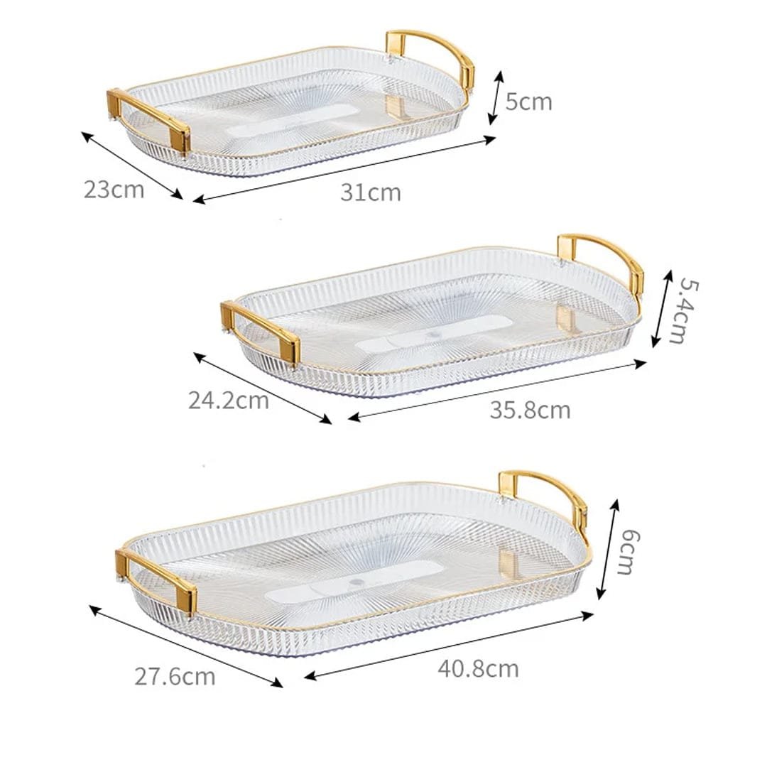 Gold-rimmed serving tray