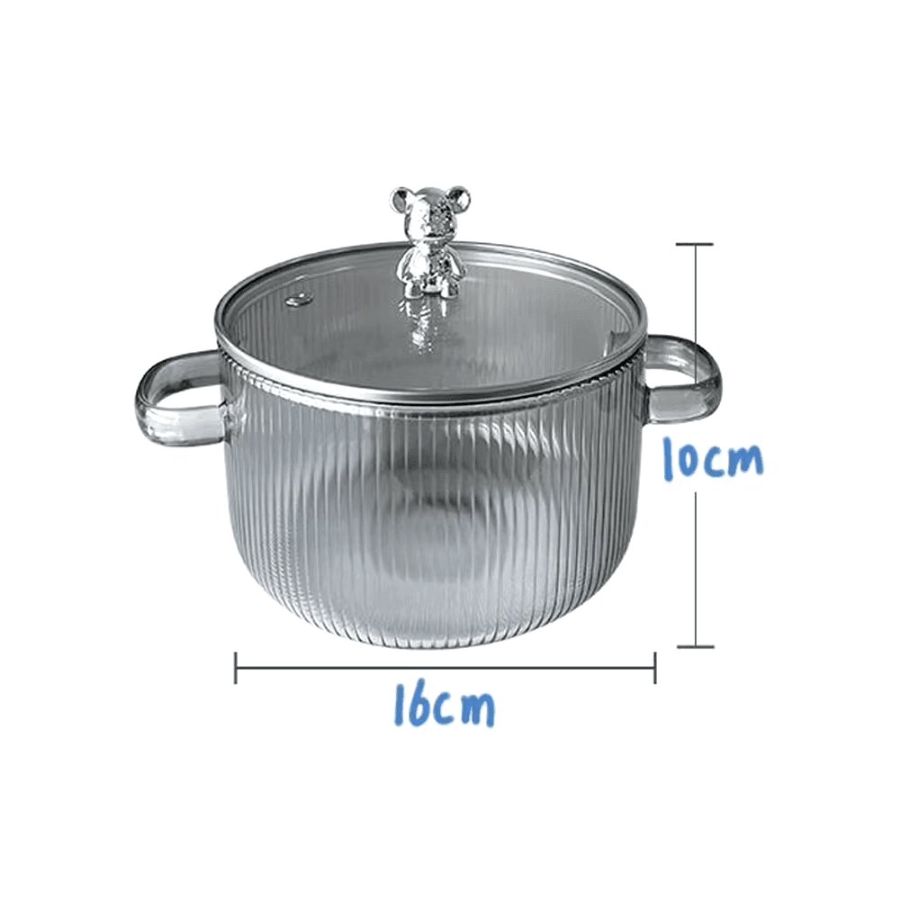 Glass bowl for cooking